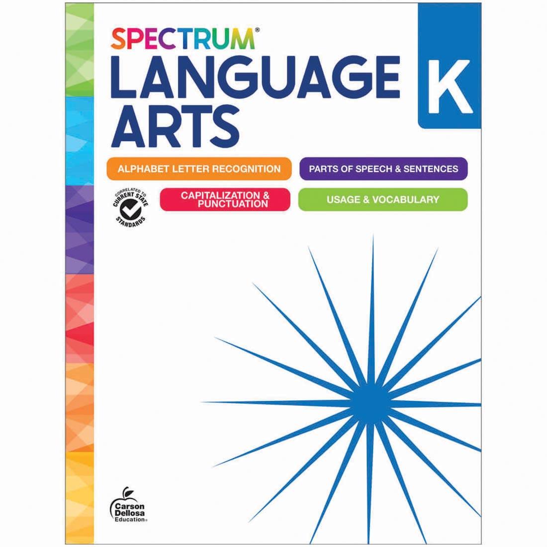 front cover of Spectrum Language Arts Workbook for Kindergarten By Carson Dellosa 