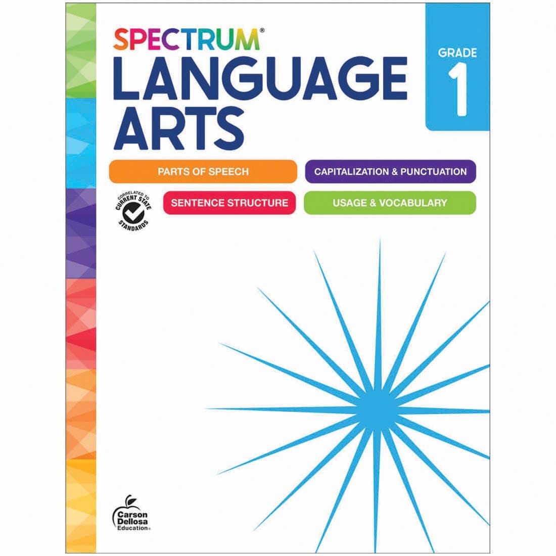 front cover of Spectrum Language Arts Workbook for Grade 1 By Carson Dellosa 
