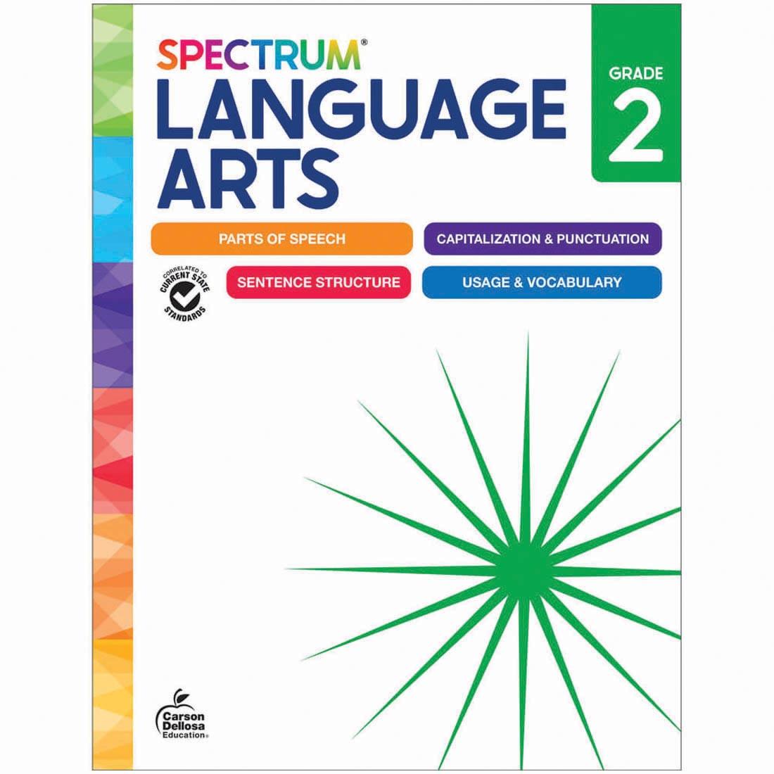 front cover of Spectrum Language Arts Workbook for Grade 2 By Carson Dellosa 
