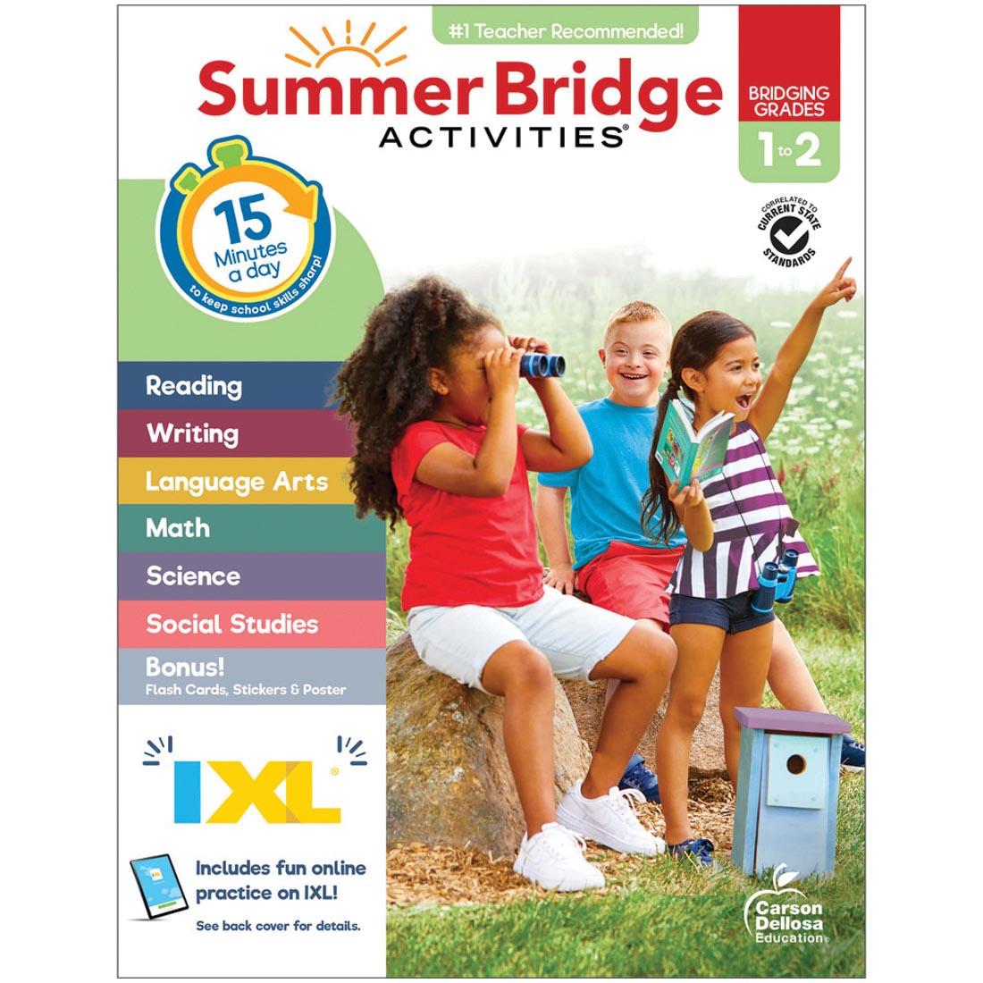 front cover of Summer Bridge Activities Workbook By Carson Dellosa Grades 1-2