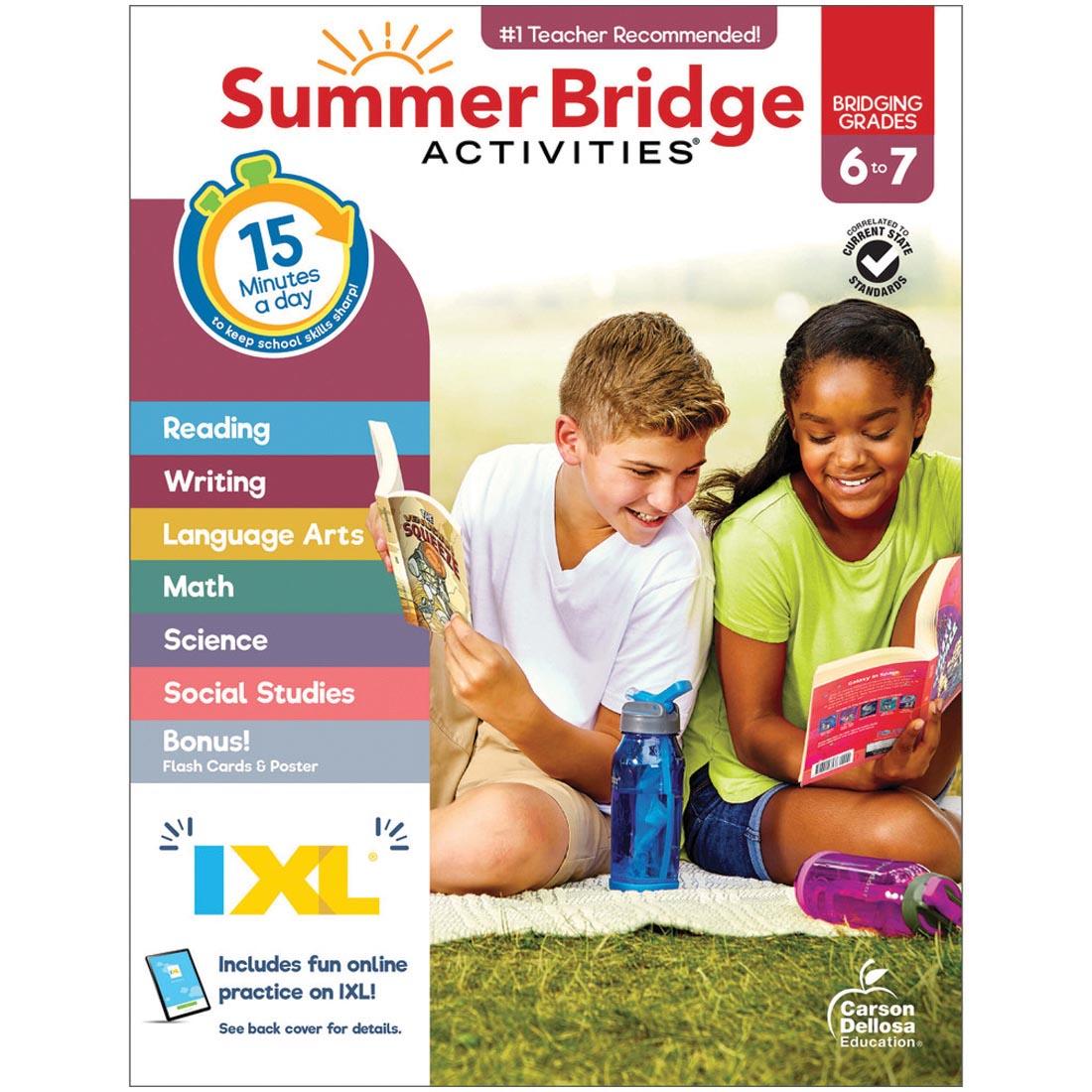 front cover of Summer Bridge Activities Workbook By Carson Dellosa Grades 6-7