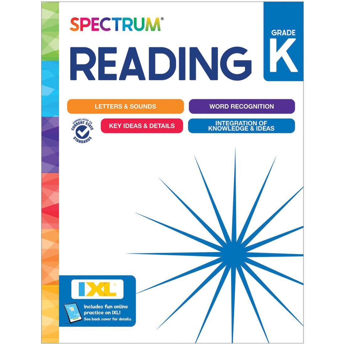 front cover of the Kindergarten Spectrum Reading Workbook By Carson Dellosa