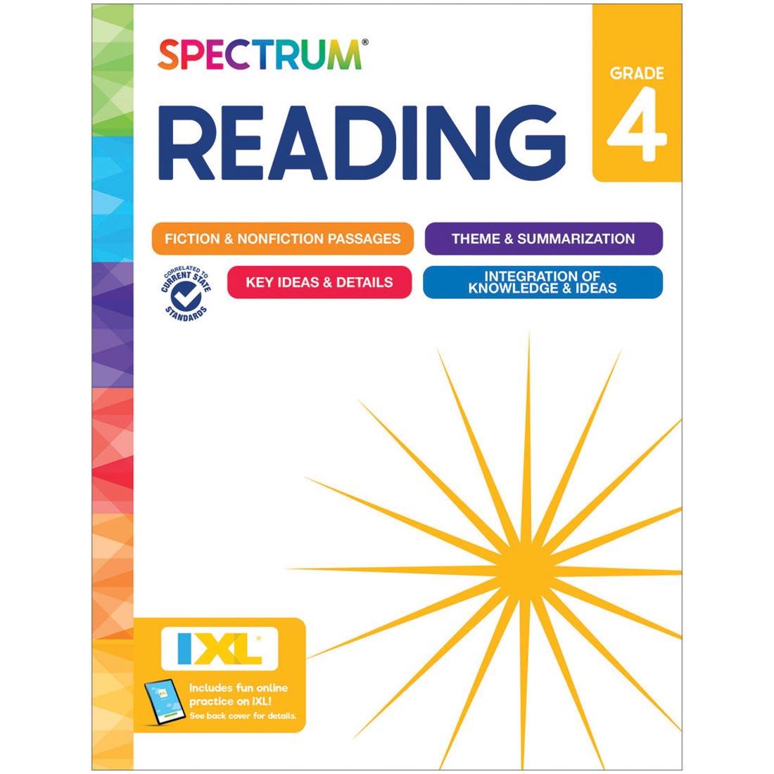 front cover of Spectrum Reading Workbook By Carson Dellosa Grade 4