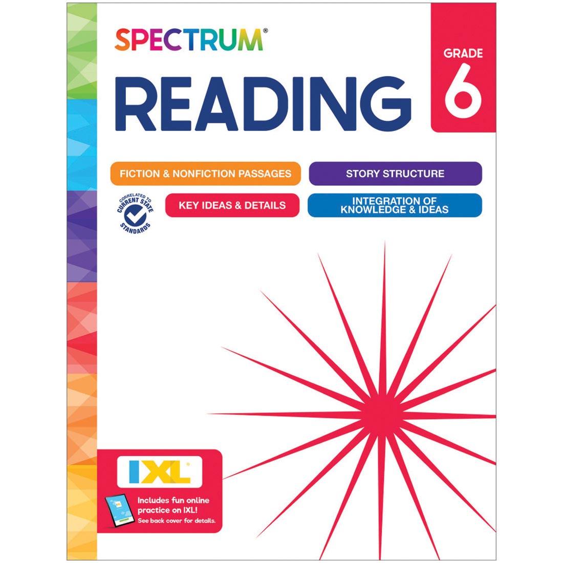 front cover of Spectrum Reading Workbook By Carson Dellosa Grade 6
