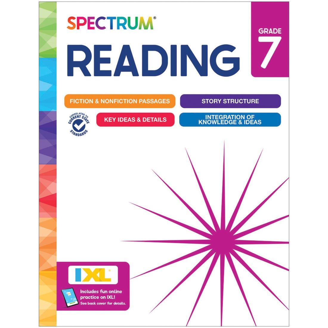 front cover of Spectrum Reading Workbook By Carson Dellosa Grade 7