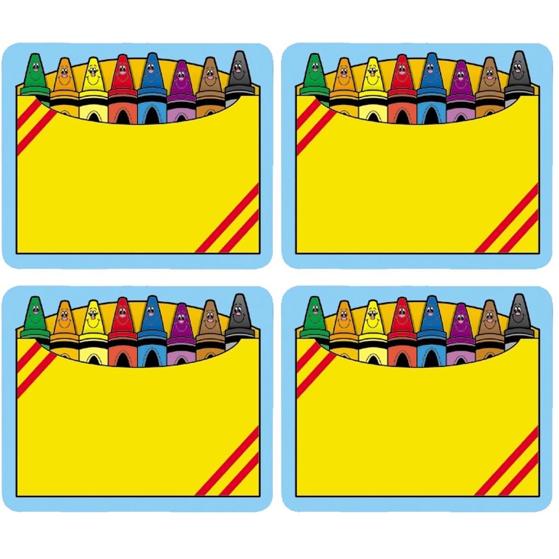 Crayon Box Name Tags by Carson Dellosa Within Crayon Labels Template