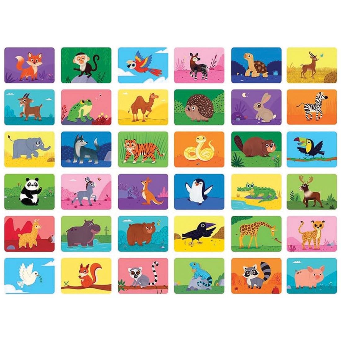 pieces from the Little Sunbeams Noah's Ark Memory Match Game