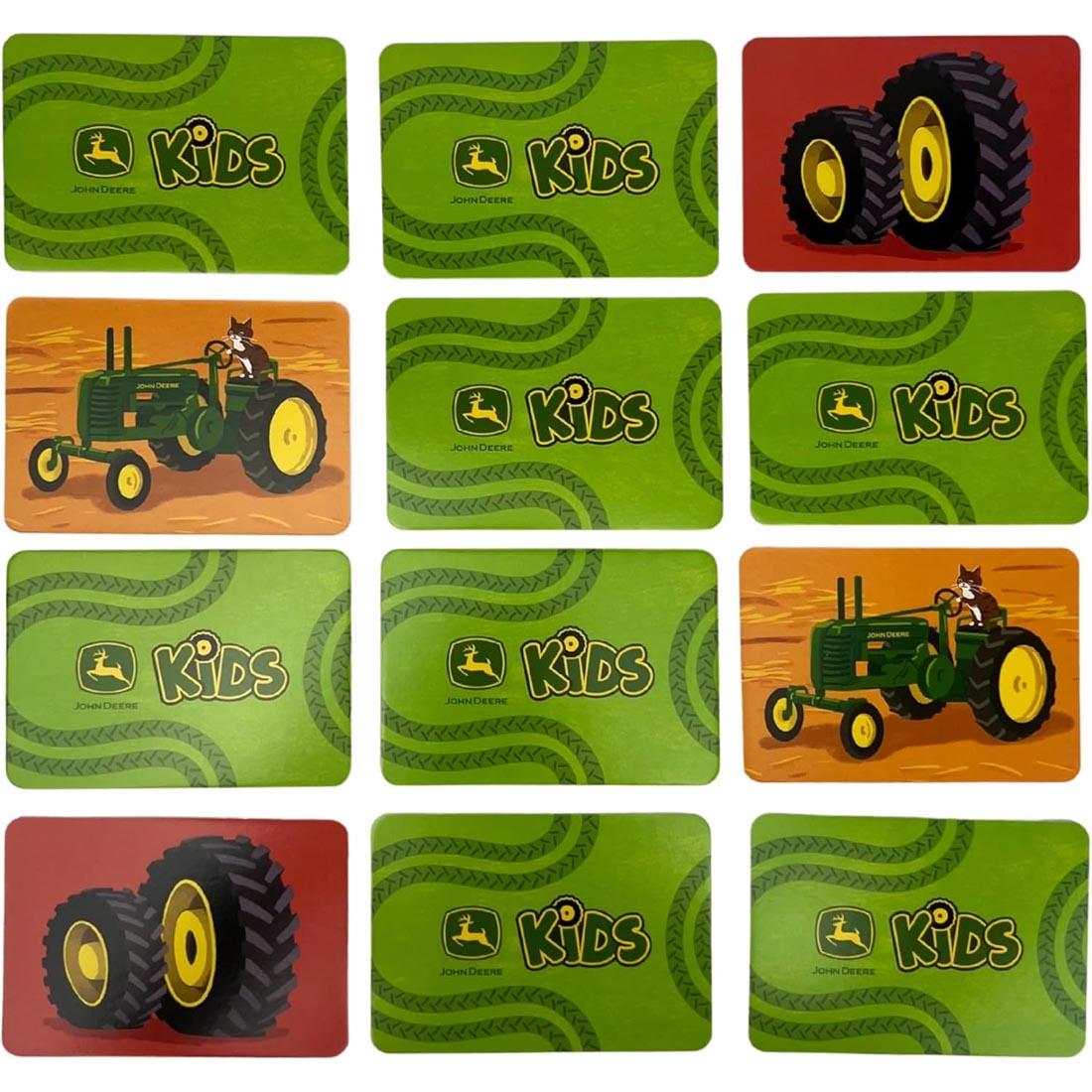 cards from the John Deere Kids Memory Match Game