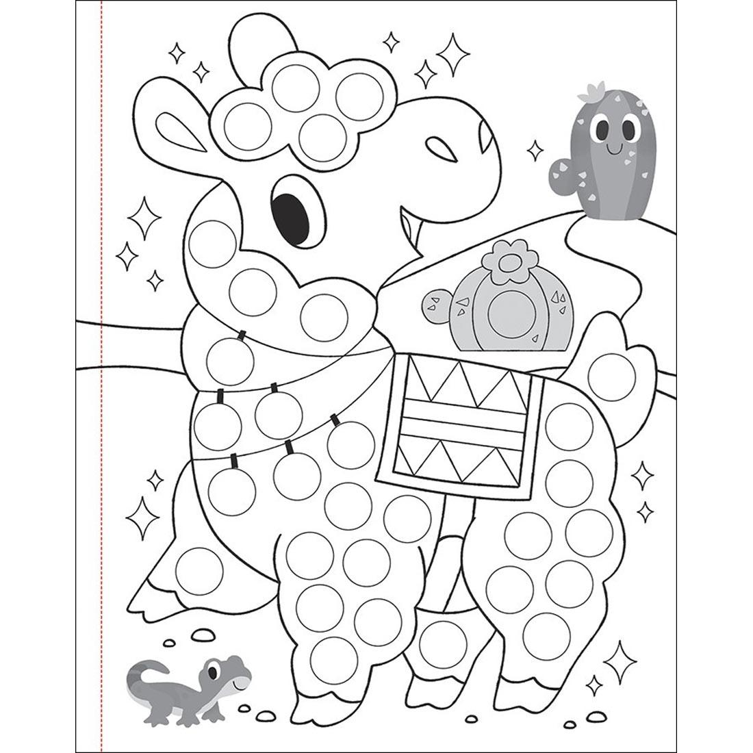 page from Cute Animals Dot Marker Activity Book