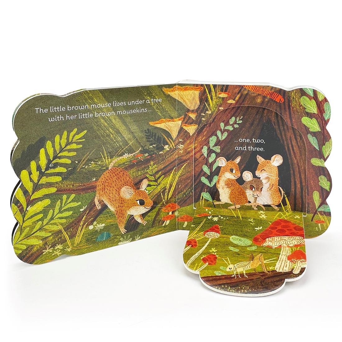 pages from Little Brown Mouse Lift-A-Flap Book