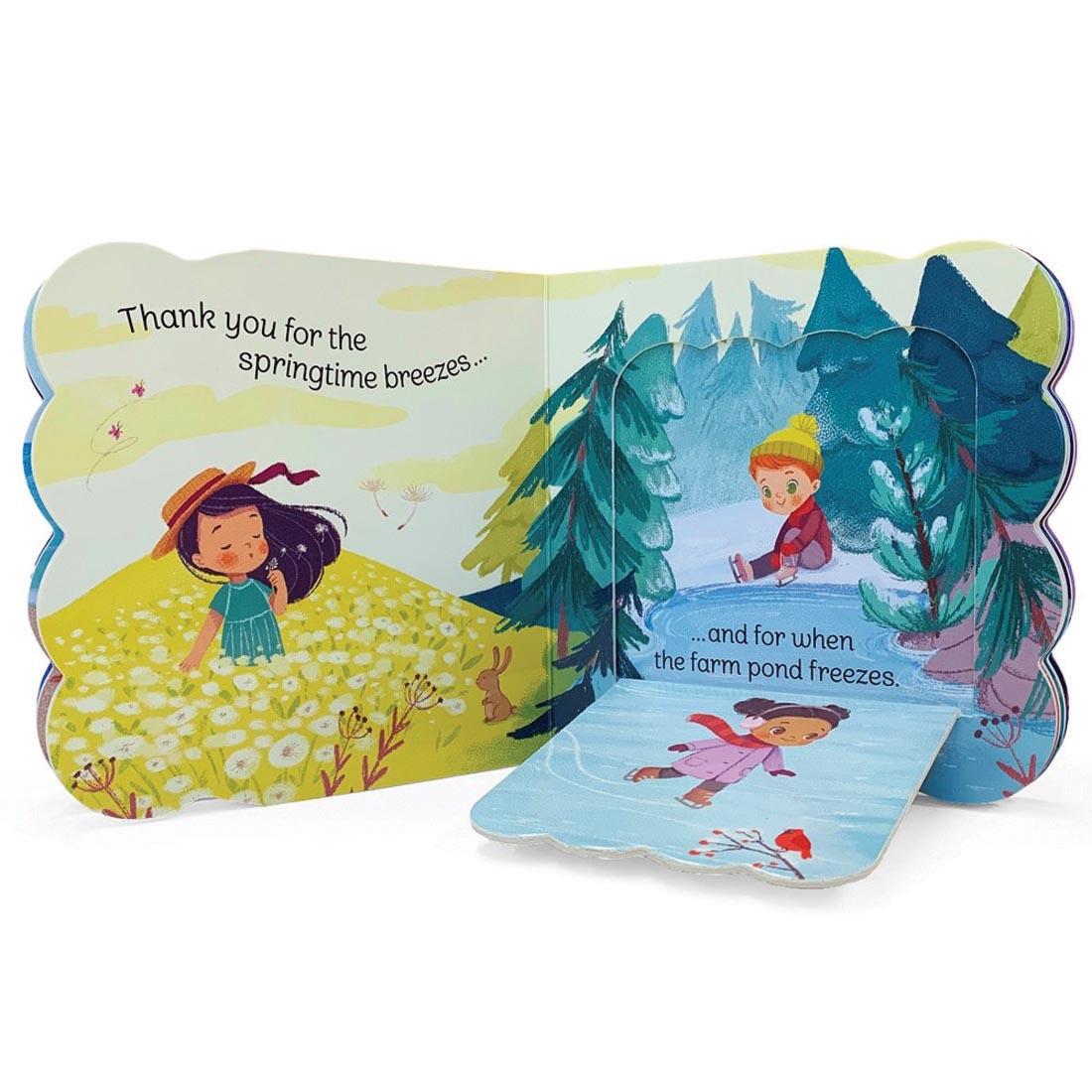 sample pages from Little Sunbeams Good Night, God Lift-A-Flap Board Book
