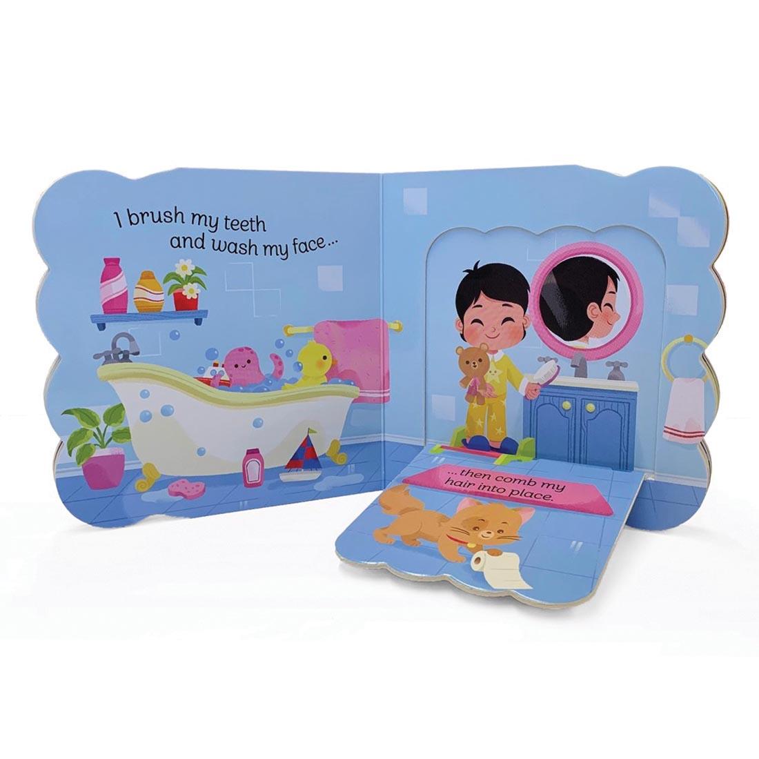 pages from inside Little Sunbeams Good Morning, God Lift-A-Flap Board Book