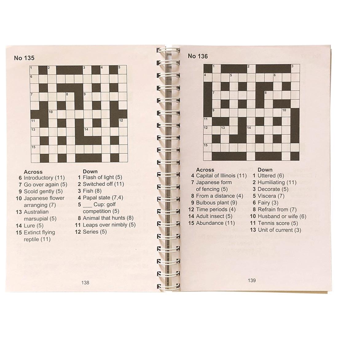 2 pages from inside Large Print Crossword Puzzles Book