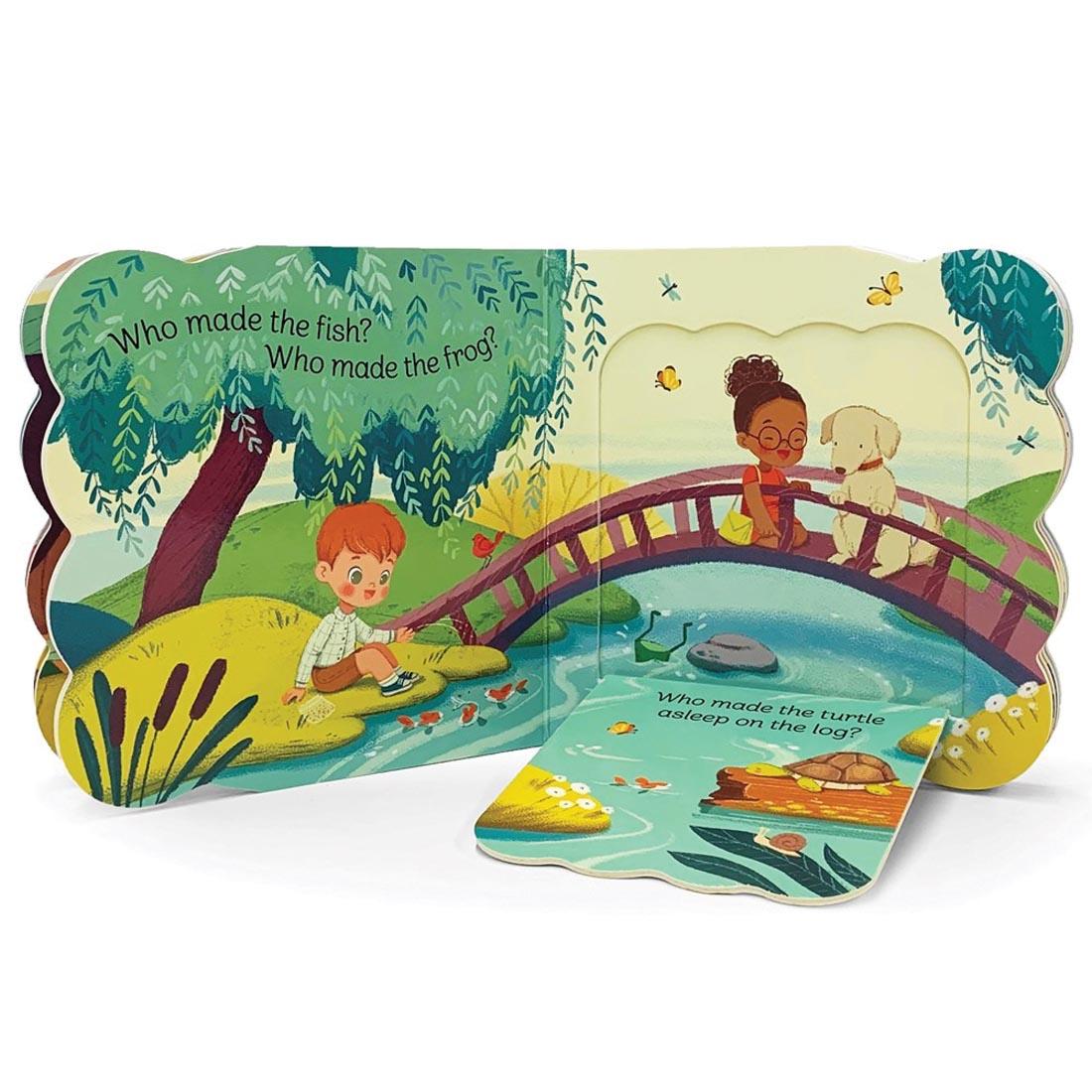 2 pages from inside Little Sunbeams All God's Creatures Lift-A-Flap Board Book