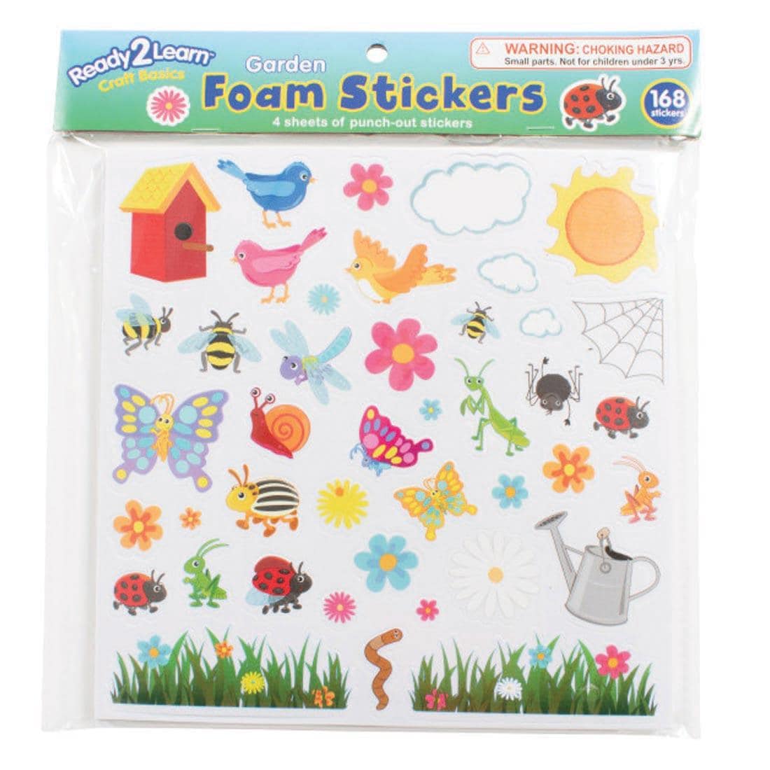 Ready 2 Learn Garden Foam Stickers in package