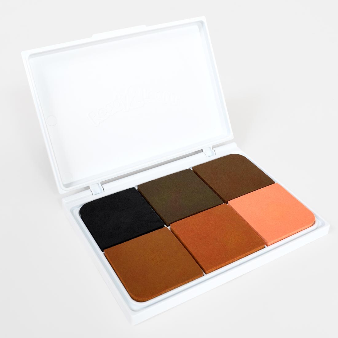 Ready 2 Learn Jumbo 6-In-1 Washable Skin Tones Stamp Pad with lid open