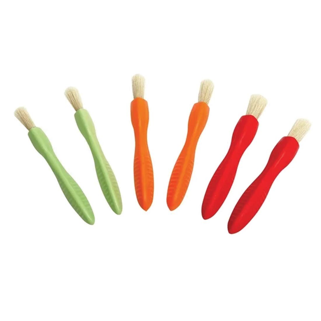 2 of each size of brush included in the Ready 2 Learn Triangle Grip 24-Count Paint Brush Set