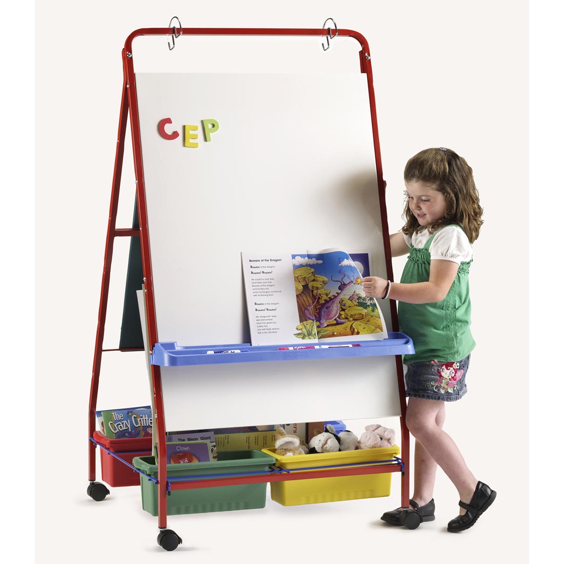 Child Looking at a Book on the Primary Teaching Easel