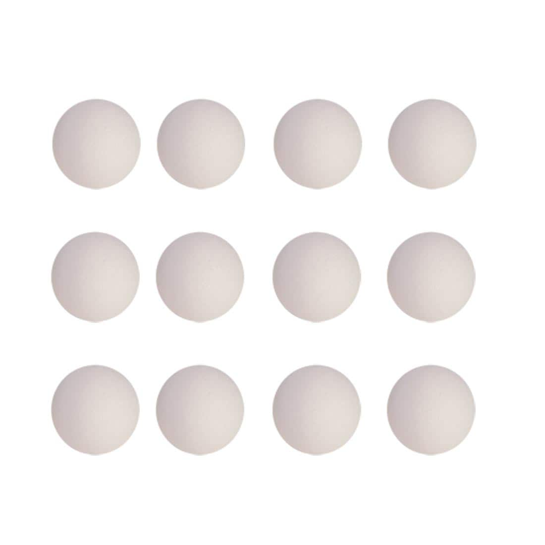 12 White craft foam Balls