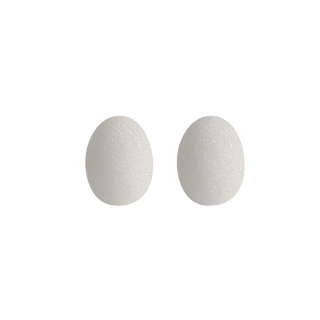 Two White Styrofoam Eggs
