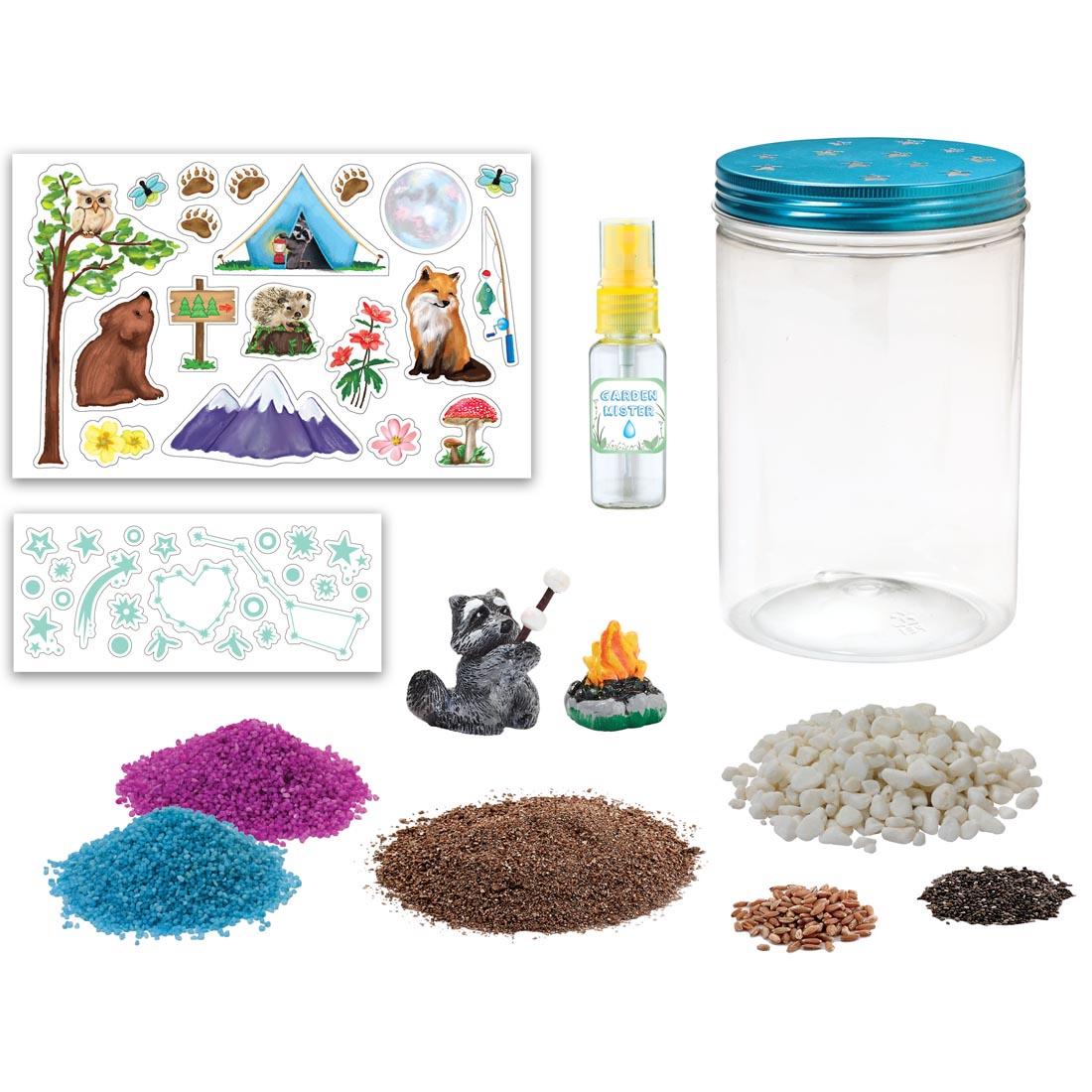 Contents contained in the Grow N' Glow Terrarium