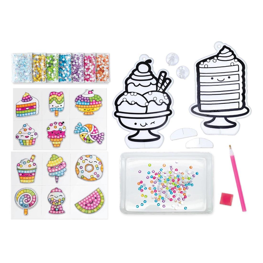 Contents of Big Gem Diamond Painting Sweets Kit By Creativity For Kids