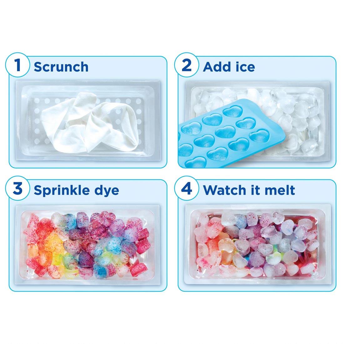 directions for using the Ice-Dye Headbands Kit By Creativity For Kids