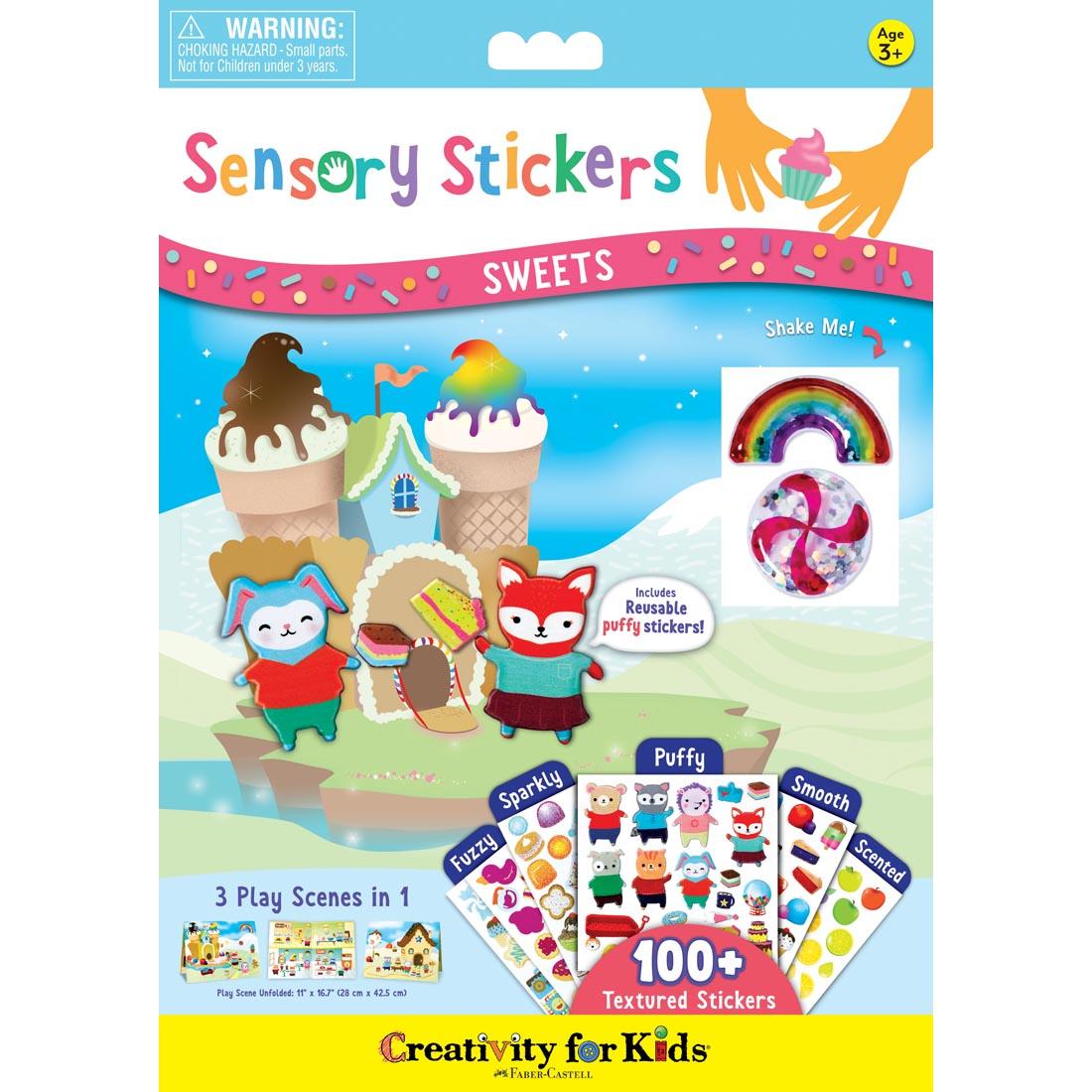 front of package of Sweets Sensory Stickers By Creativity For Kids