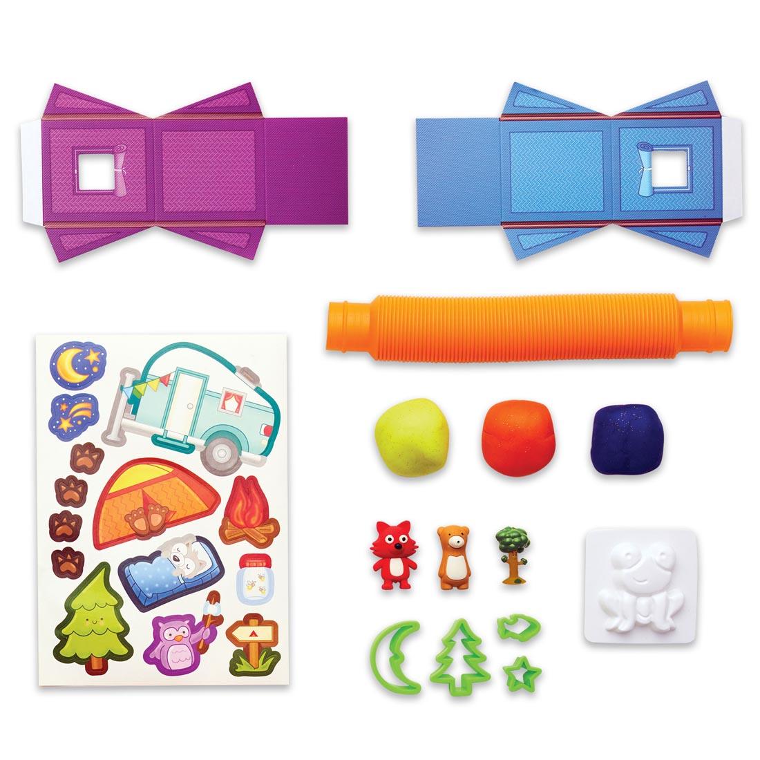 contents of Sensory On The Go Camping Fun