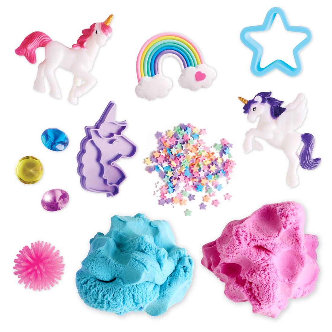 contents of the Unicorn Sensory Pack By Creativity For Kids
