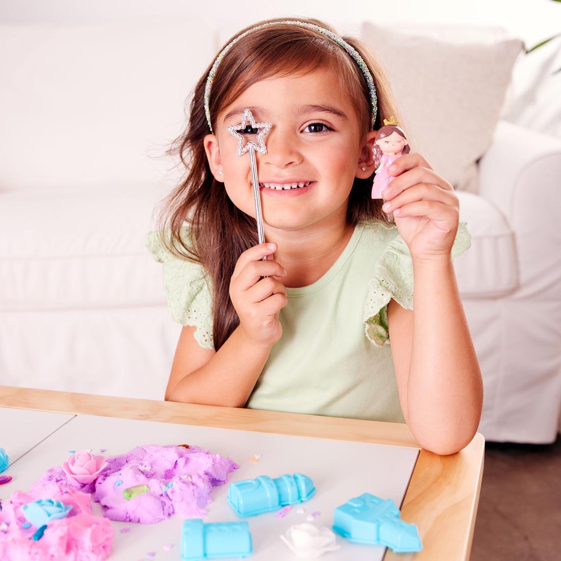 child playing with the Princess Sensory Pack By Creativity For Kids