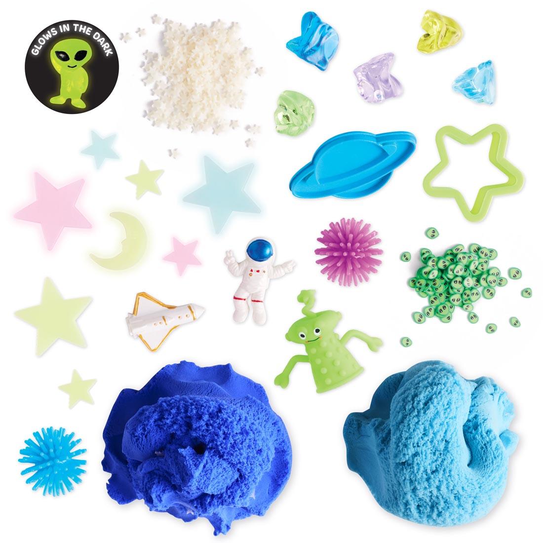 contents of the Outer Space Sensory Pack By Creativity For Kids