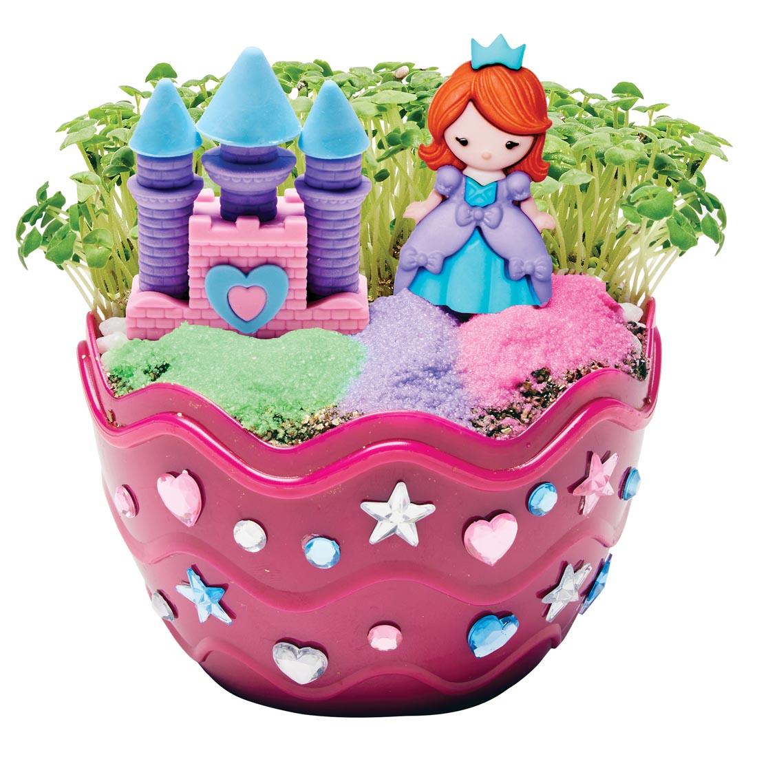 example of completed Princess Mini Garden By Creativity For Kids