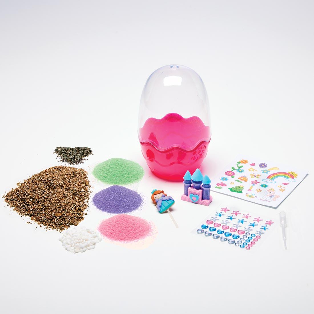 contents included with the Princess Mini Garden By Creativity For Kids