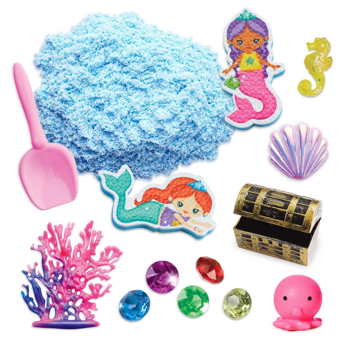 contents from the Mermaid Sensory Bin
