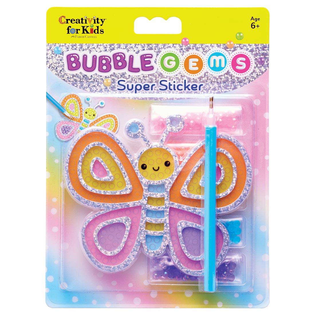 Bubble Gems Super Sticker Butterfly in package