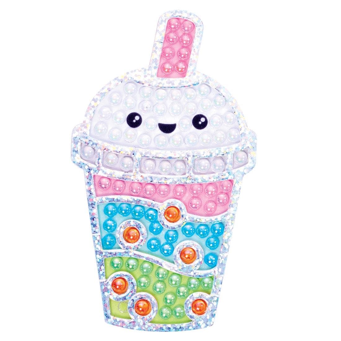 completed example made with Bubble Gems Super Sticker Bubble Tea kit