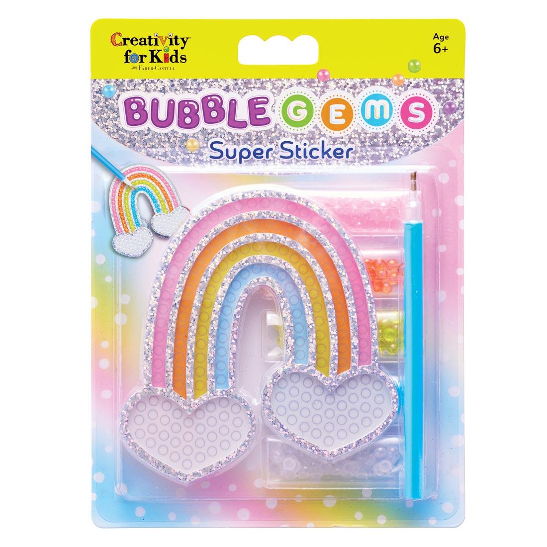 Bubble Gems Super Sticker Rainbow in package