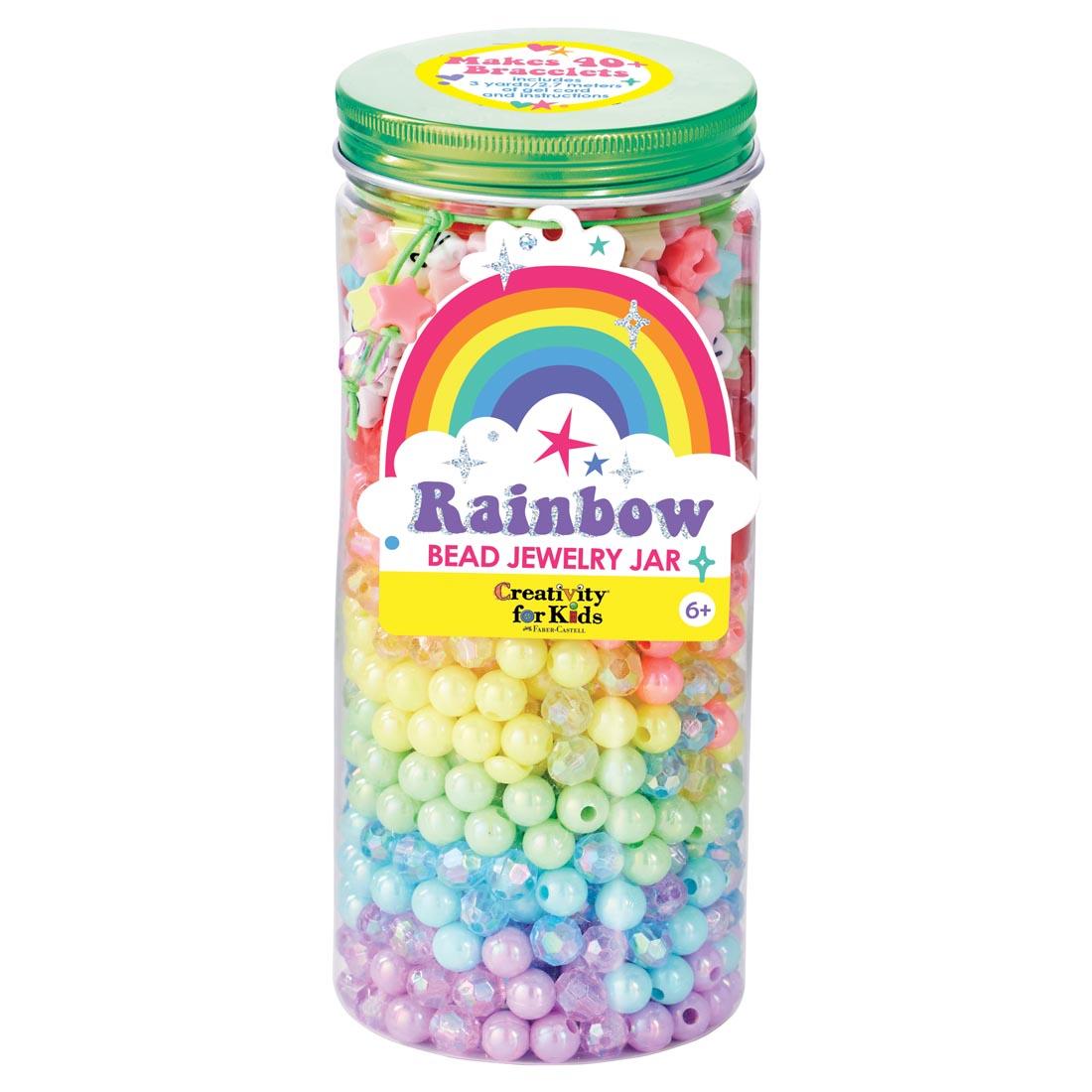 Rainbow Bead Jewelry Jar By Creativity For Kids