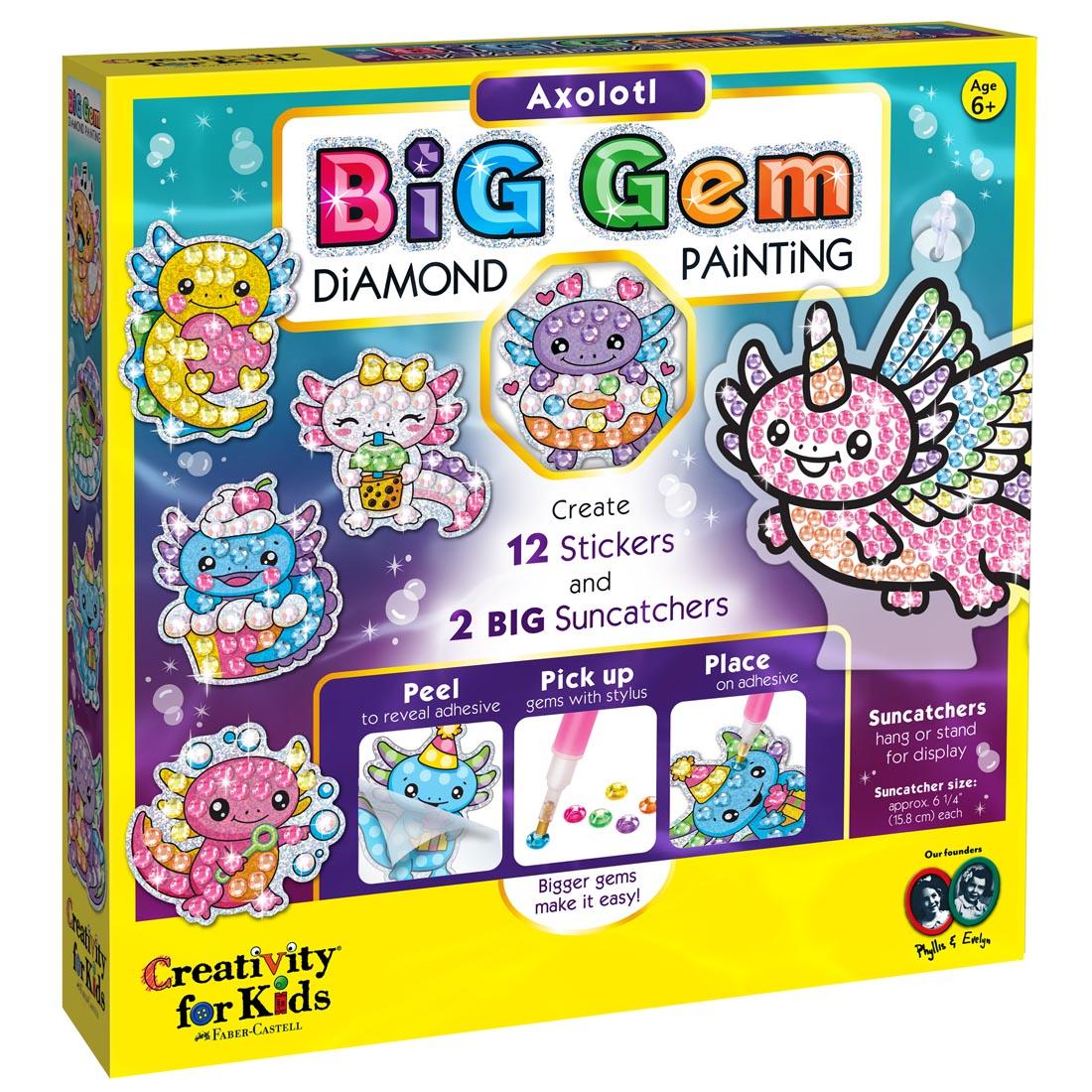 Big Gem Diamond Painting Axolotl Kit By Creativity For Kids
