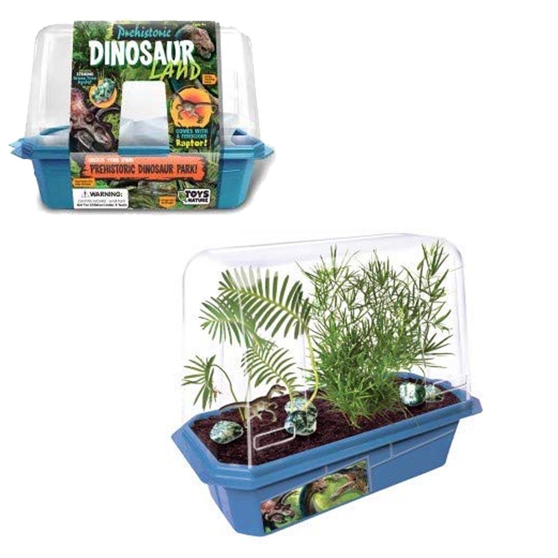 Prehistoric Dinosaur Land Package plus an example of one with grown plants