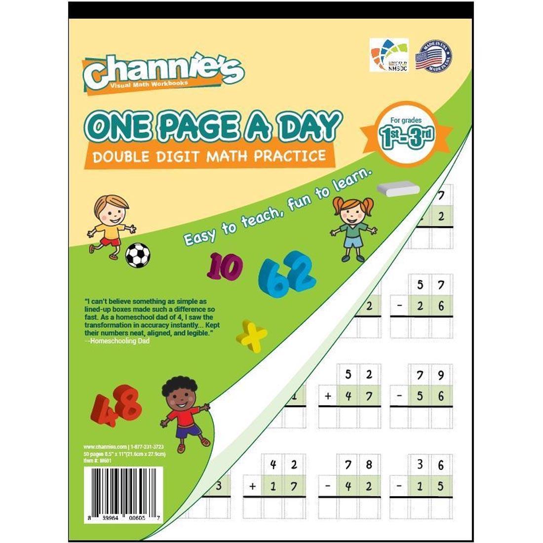 Channie's Visual Math Workbook: One Page a Day Double Digit Math Practice