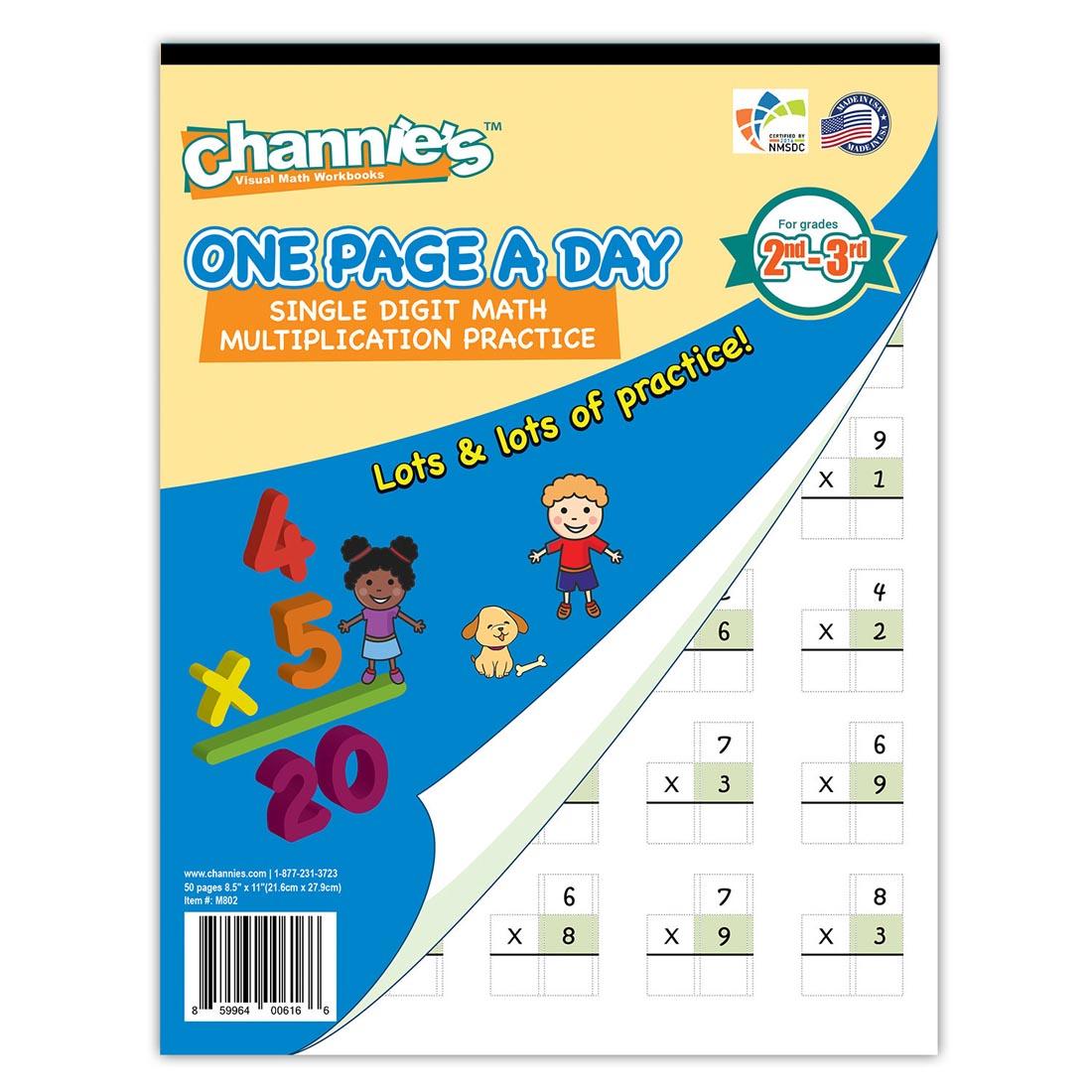 Channie's Visual Math Workbook: One Page a Day Single Digit Math Multiplication Practice