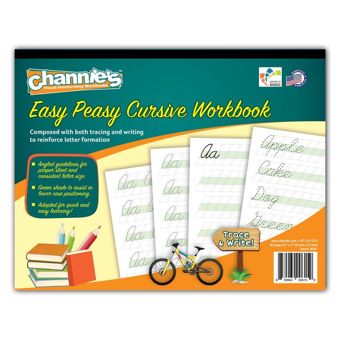 Channie's Visual Handwriting Workbook: Easy Peasy Cursive Workbook