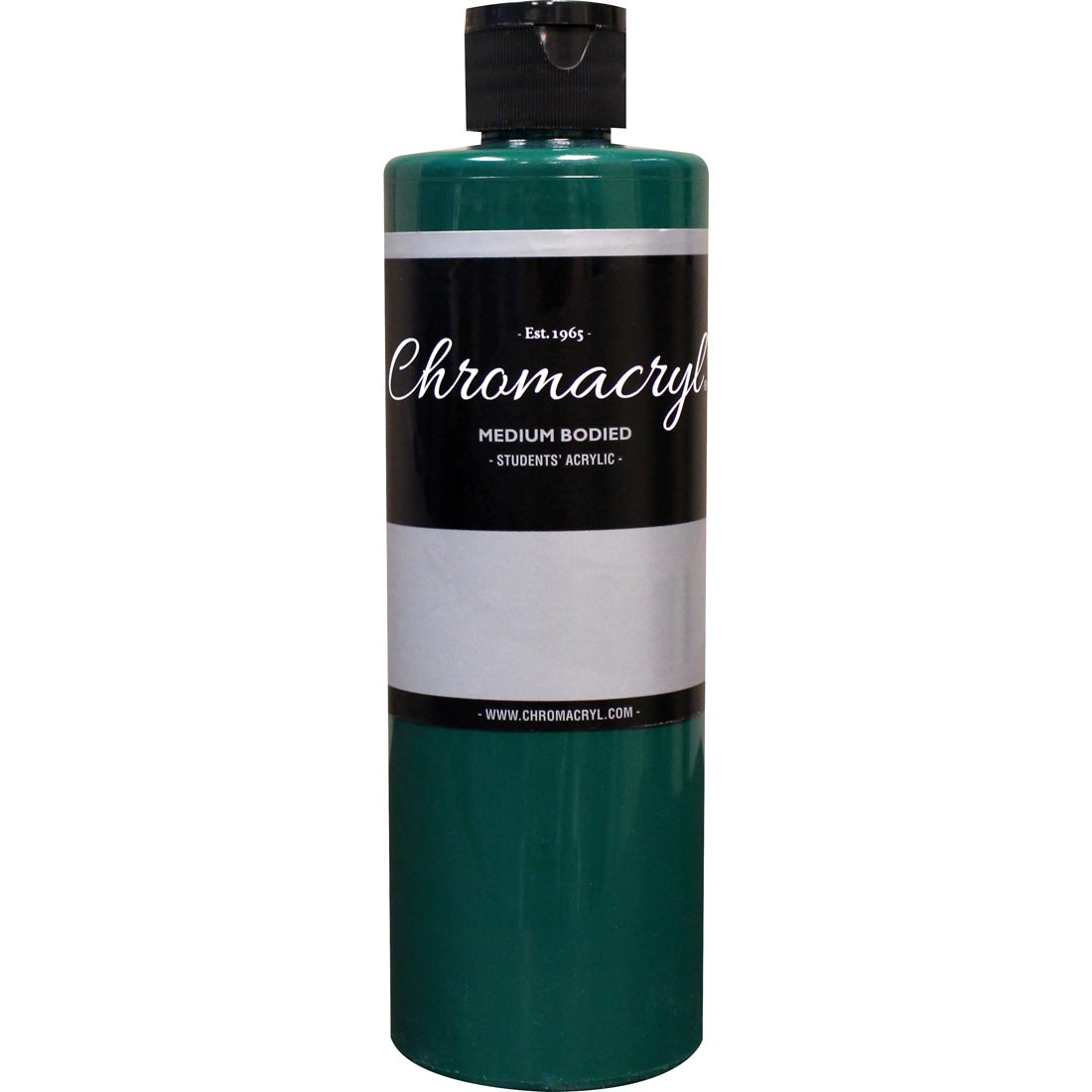 Bottle of Deep Green Chromacryl Students' Acrylic Paint