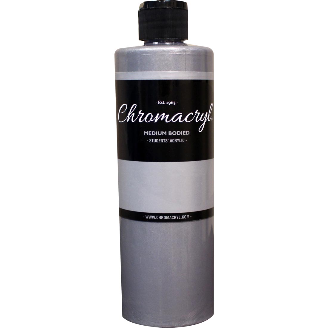 Bottle of Silver Chromacryl Students' Acrylic Paint