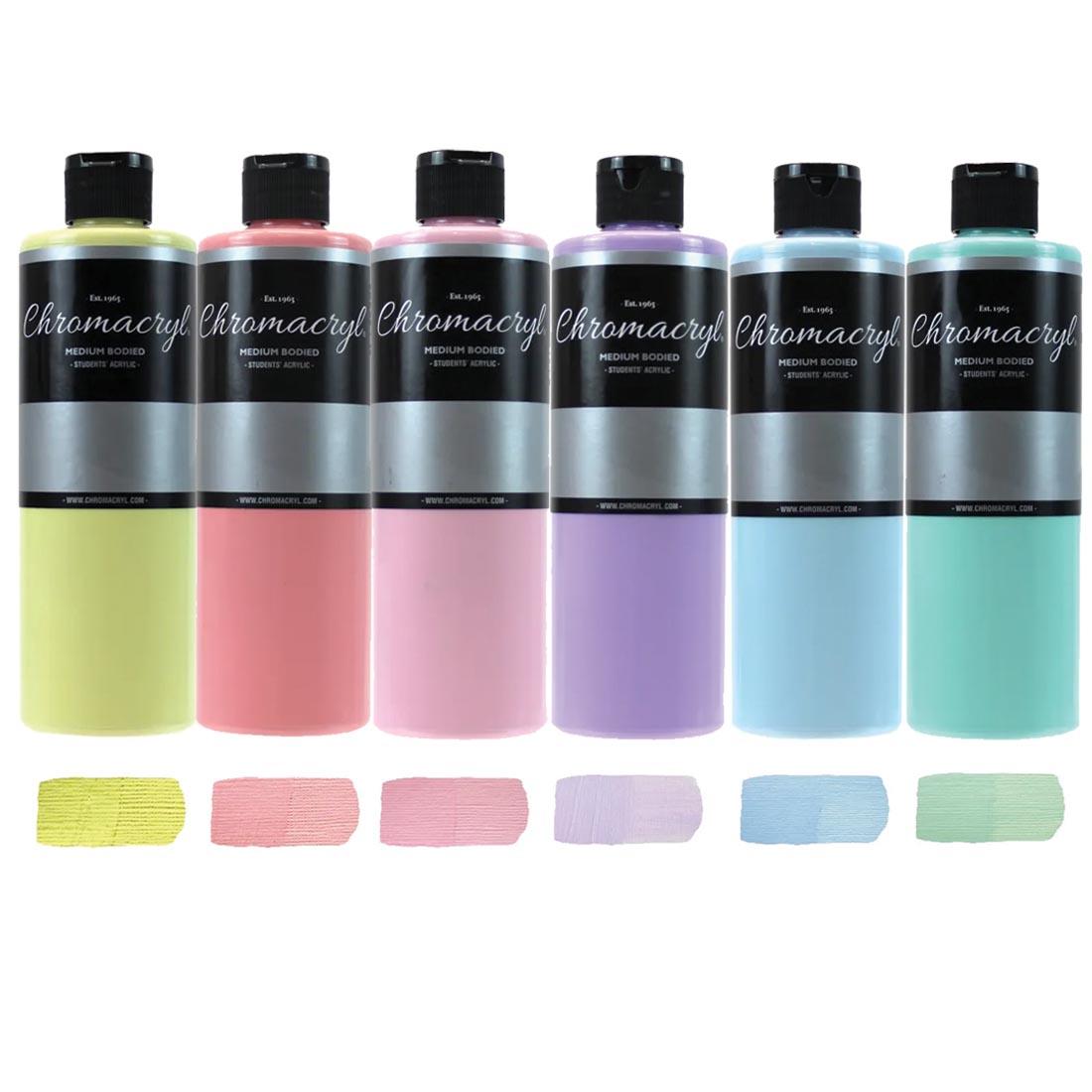 Craft Paint - Set of 6, Pastel Colors