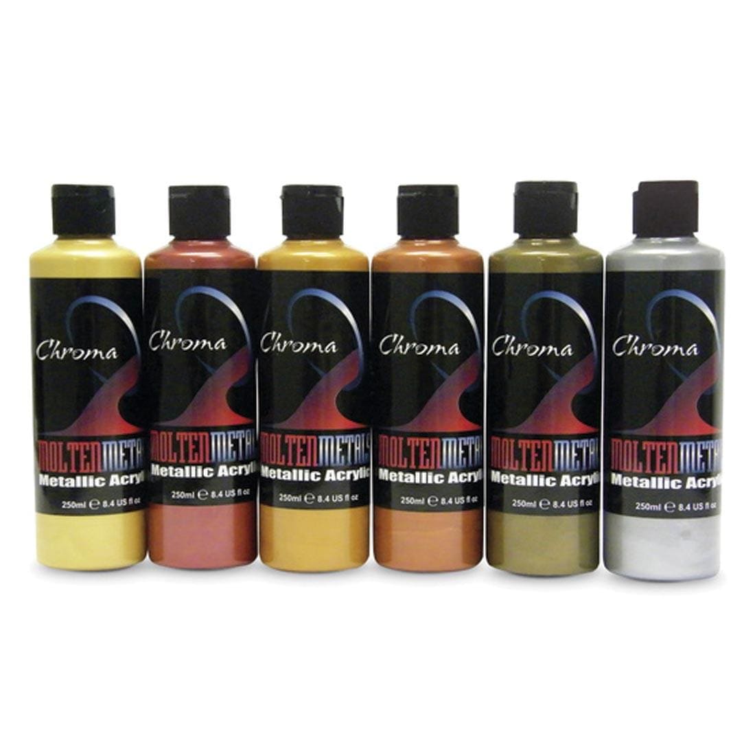 Chroma Molten Metals Metallic Acrylic 6-Color Set