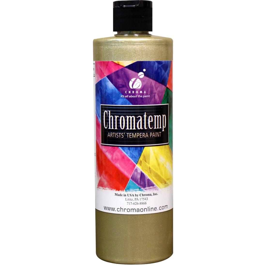 Bottle of Gold Chromatemp Pearlescent Tempera Paint