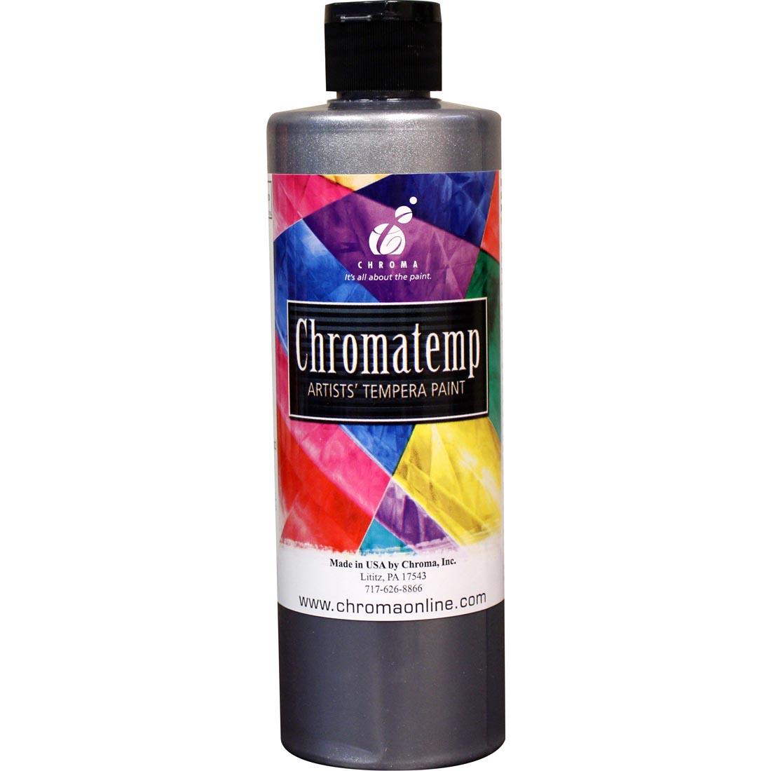 Bottle of Silver Chromatemp Pearlescent Tempera Paint